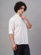 Men's Blue 100% Cotton Regular Fit Shirt