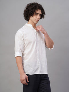 Men’s Cotton Regular Fit Button Front Shirt Blue