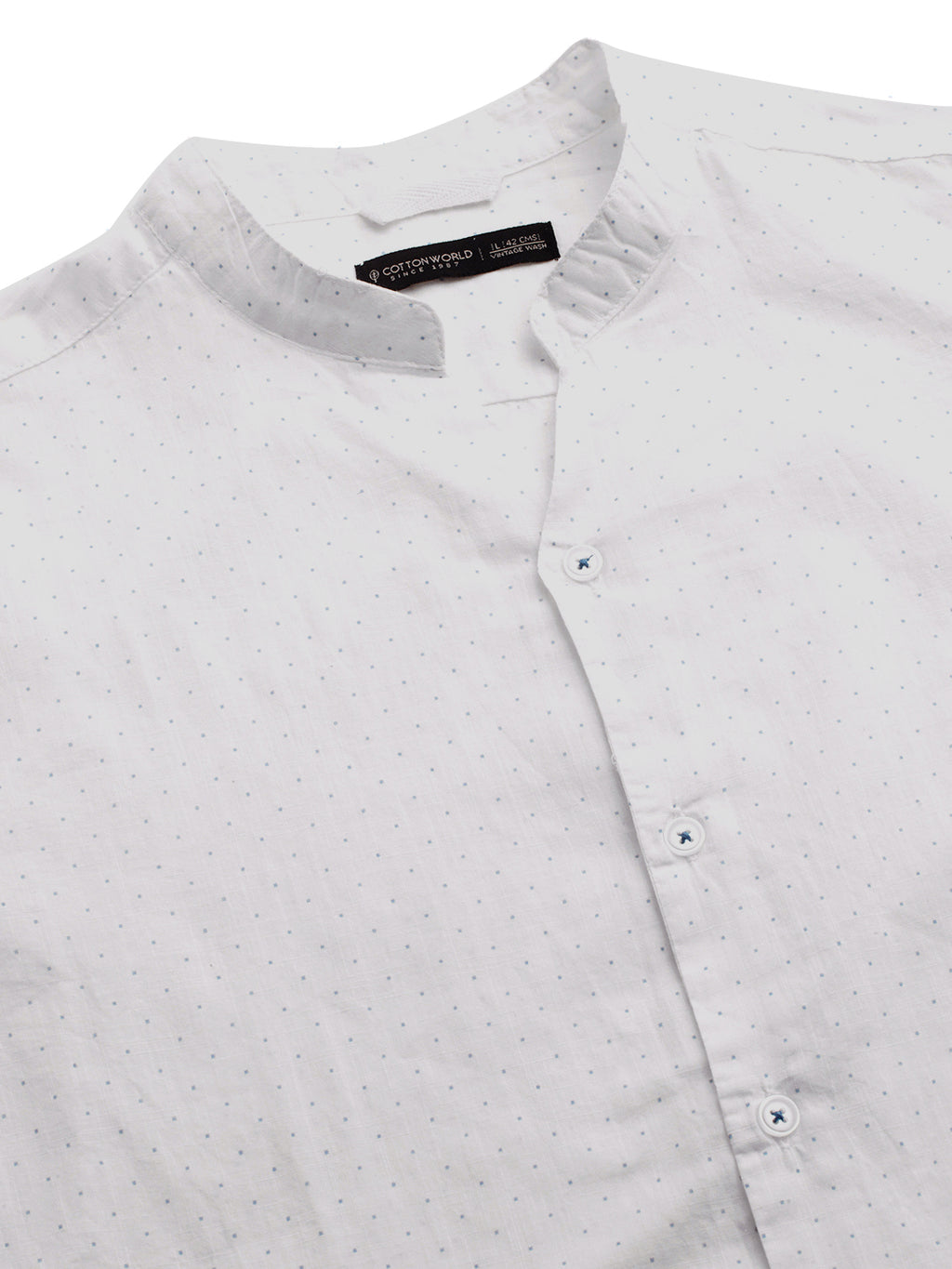 Men's Blue 100% Cotton Regular Fit Shirt