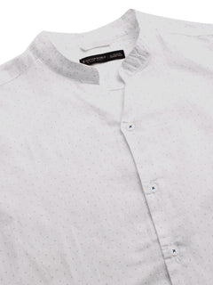 Men’s Cotton Regular Fit Button Front Shirt Blue