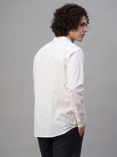 Men’s Cotton Regular Fit Button Front Shirt Blue