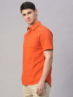 Men's Cotton Regular Fit Shirt Brick