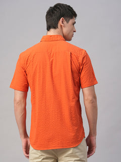 Men's Cotton Regular Fit Shirt Brick