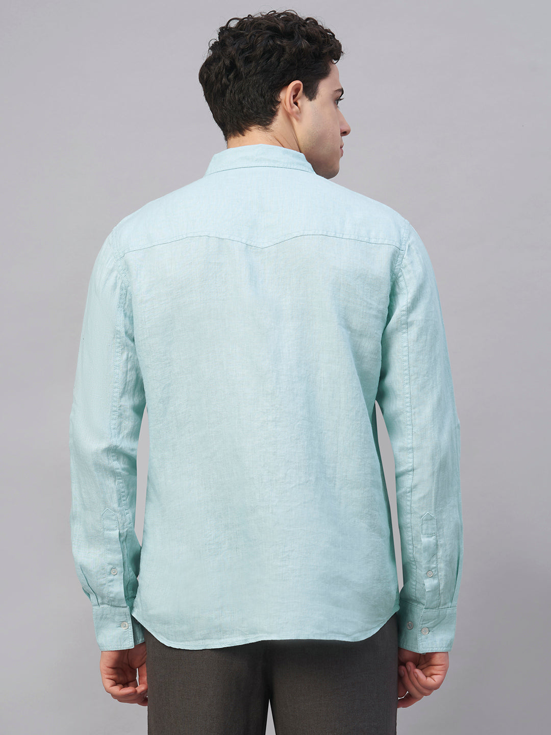 Men's Sky 100% Linen Regular Fit Shirt