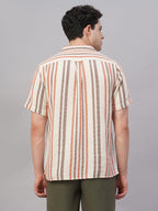 Men's Khaki 100% Cotton Regular Fit Shirt