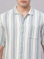 Men's White 100% Cotton Regular Fit Shirt