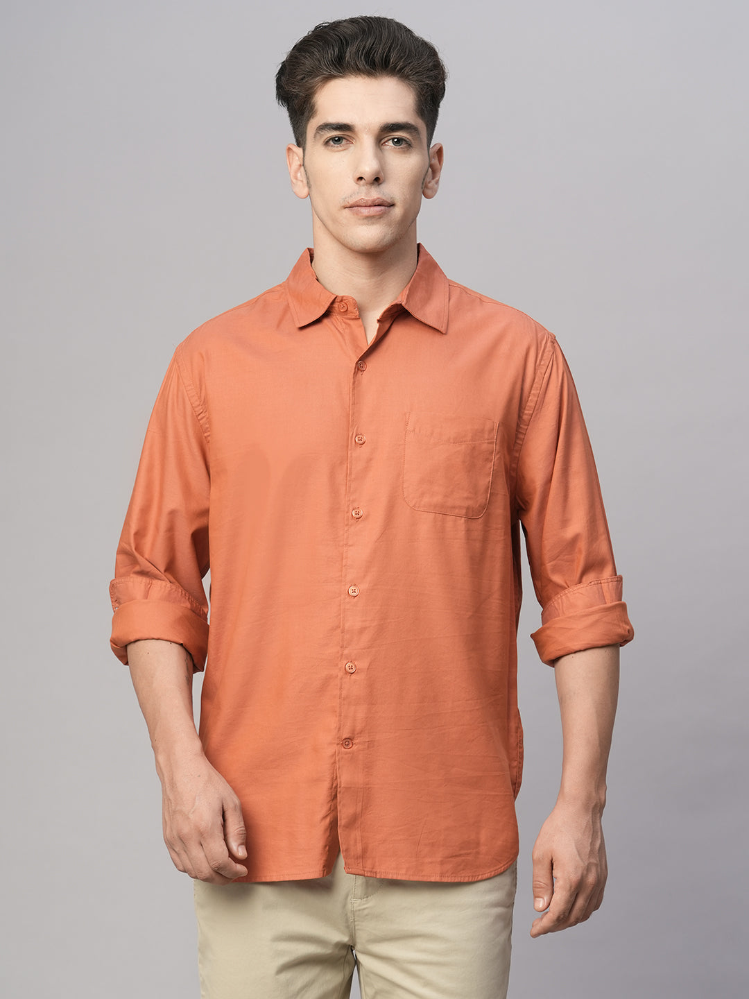 Men’s Cotton Modal Loose Fit Shirt Brick
