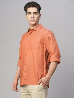 Men’s Cotton Modal Loose Fit Shirt Brick