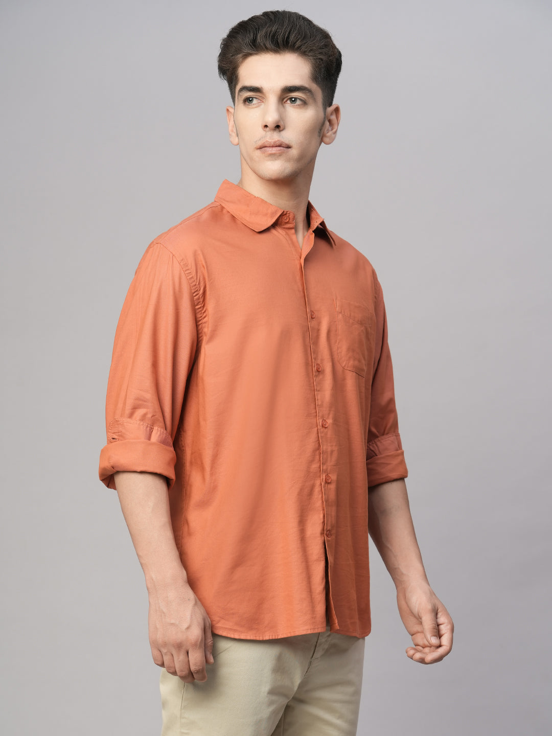 Men’s Cotton Modal Loose Fit Shirt Brick
