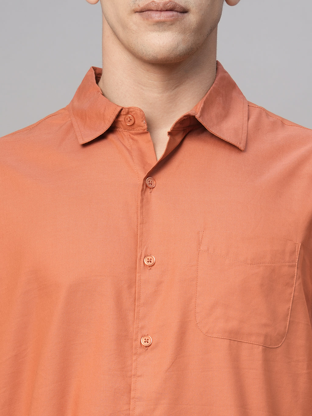 Men’s Cotton Modal Loose Fit Shirt Brick