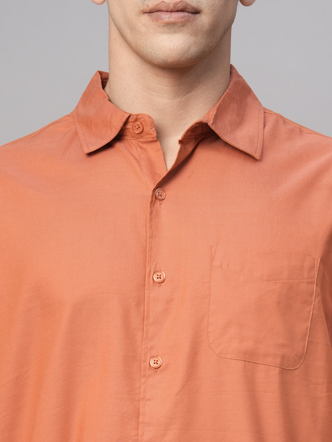 Men’s Cotton Modal Loose Fit Shirt Brick