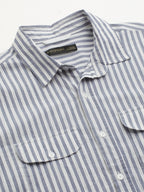 Men's Navy Cotton Lycra Regular Fit Shirt