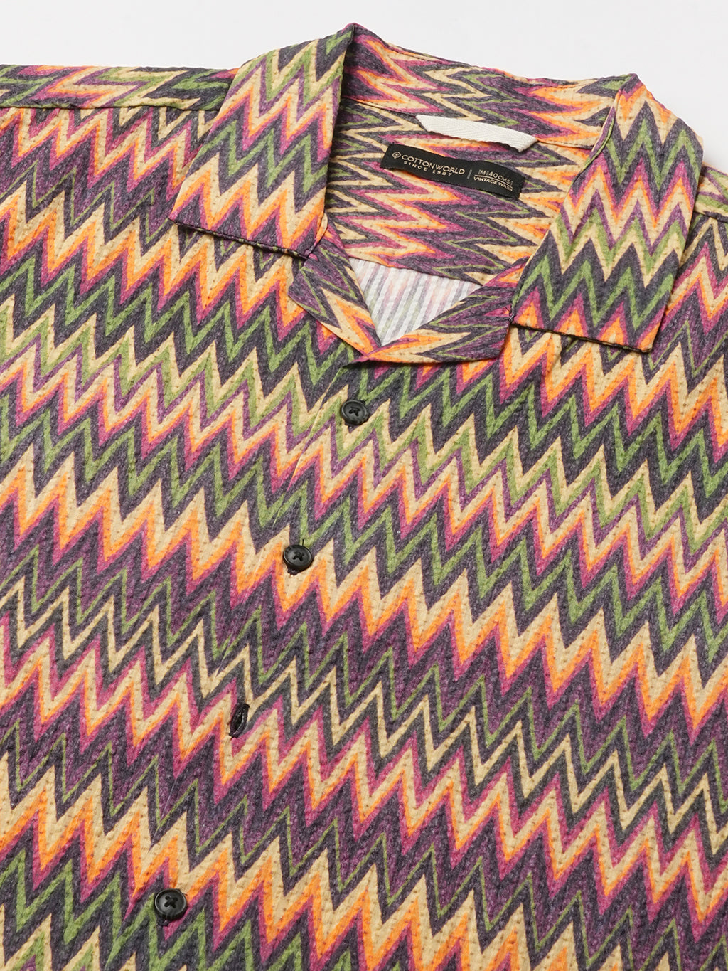 Men's 100% Cotton Regular Fit Shirt Orange