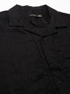 Men's Black 100% Linen Regular Fit Shirt