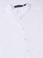 Men's White Cotton Lycra Slim Fit Shirt
