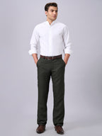 Men's White Cotton Lycra Slim Fit Shirt