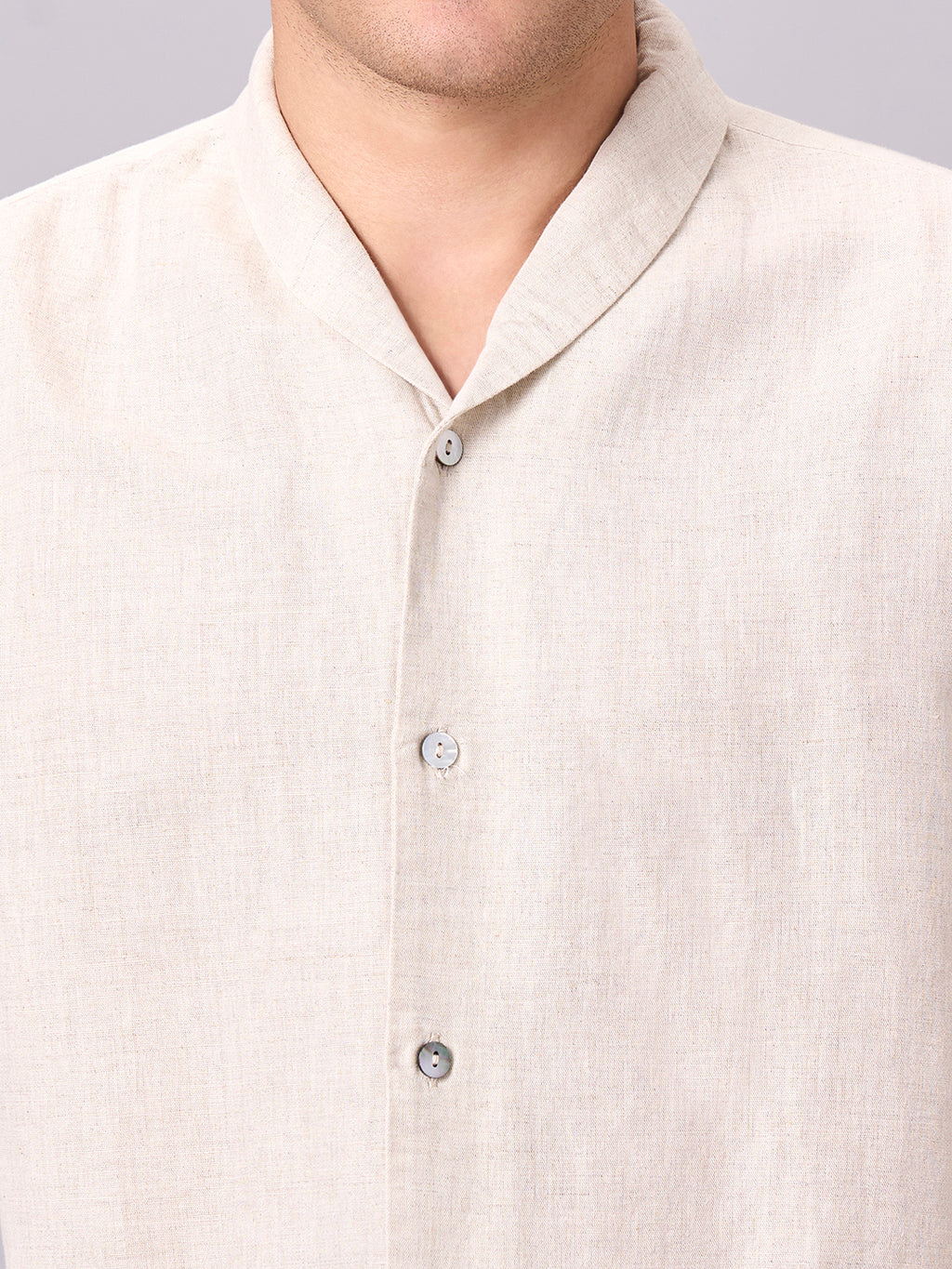 Men's Natural Linen Cotton Regular Fit Shirt