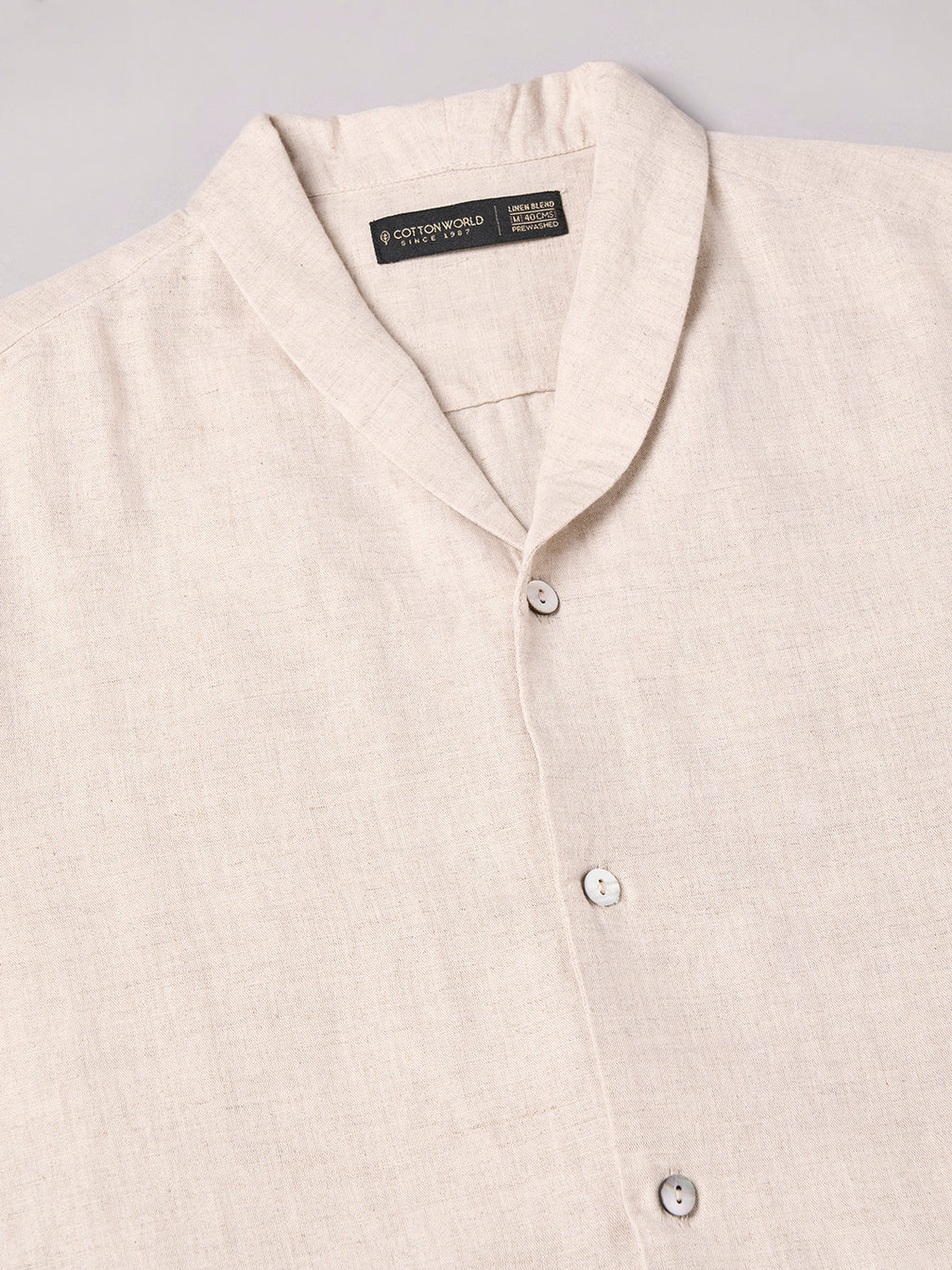 Men's Natural Linen Cotton Regular Fit Shirt