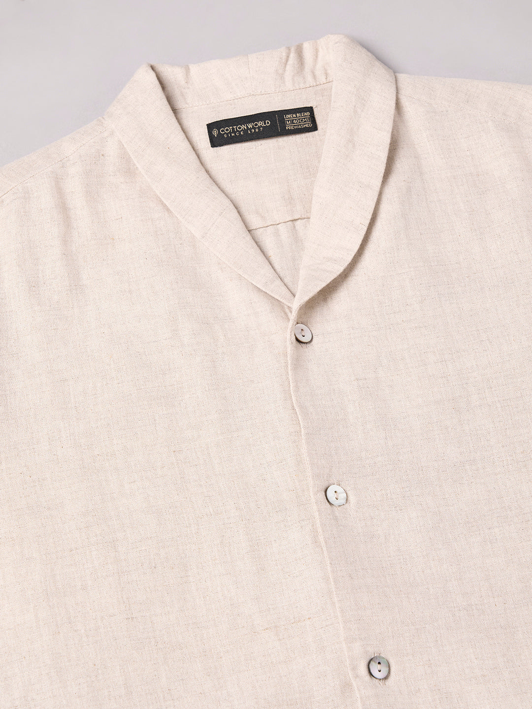 Men's Natural Linen Cotton Regular Fit Shirt