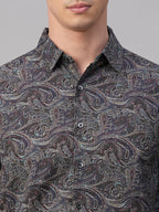 Men's Navy 100% Cotton Slim Fit Shirt