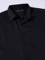 Men's Black 100% Cotton Slim Fit Shirt