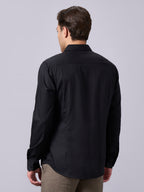 Men's Black 100% Cotton Slim Fit Shirt