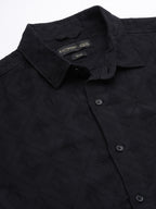 Men's Black 100% Cotton Slim Fit Shirt