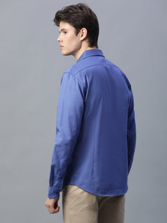 Men's 100% Cotton Slim Fit Shirt Blue