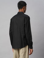 Men's Black 100% Cotton Slim Fit Shirt