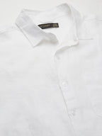Men's White 100% Cotton Slim Fit Shirt