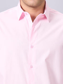 Men’s Cotton Lycra Slim Fit Shirt Pink