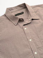 Men's Brown 100% Cotton Regular Fit Shirt