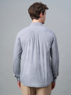 Men's Navy 100% Cotton Regular Fit Shirt