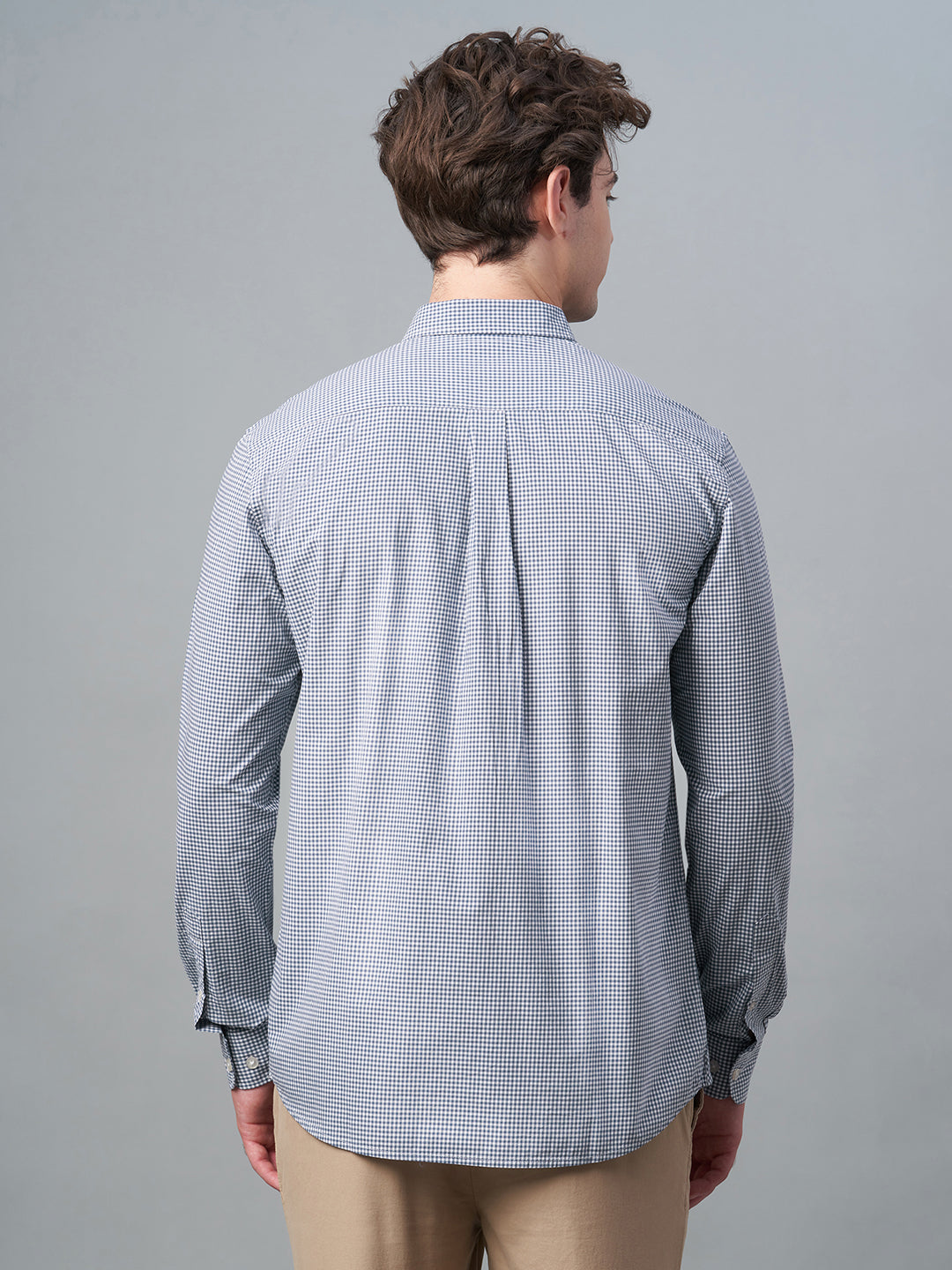 Men's Navy 100% Cotton Regular Fit Shirt