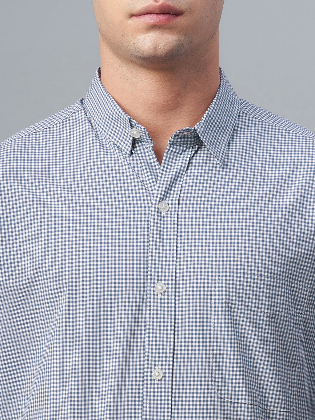 Men's Navy 100% Cotton Regular Fit Shirt