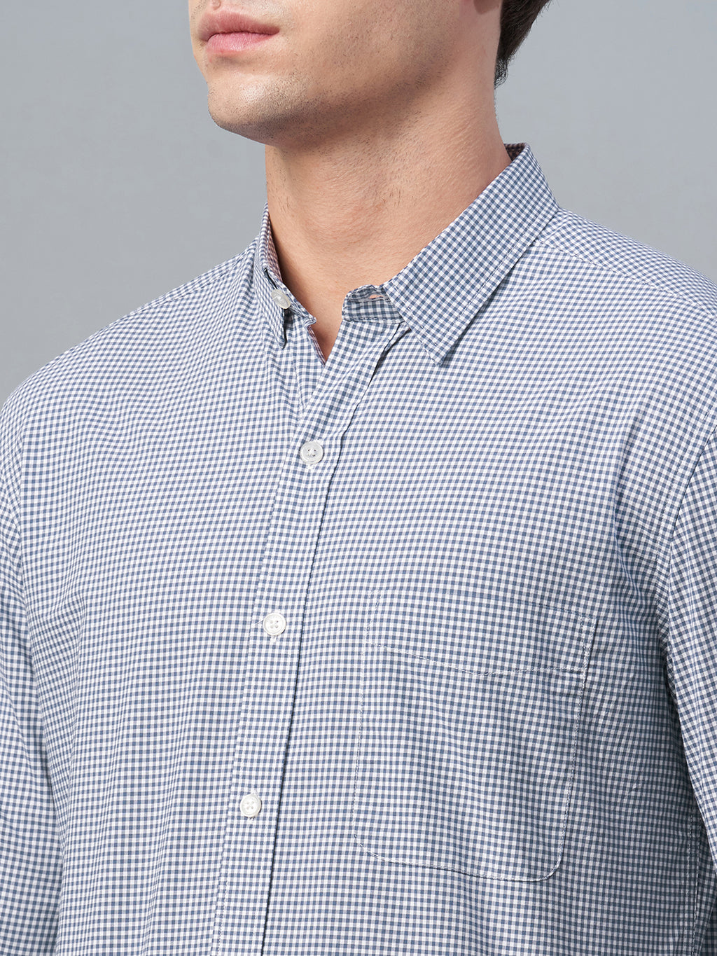 Men's Navy 100% Cotton Regular Fit Shirt