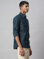 Men's Navy 100% Cotton Regular Fit Shirt