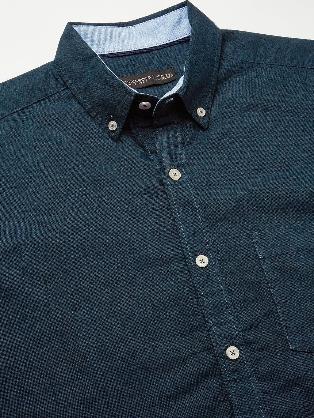 Men's Navy 100% Cotton Regular Fit Shirt