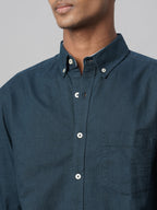 Men's Navy 100% Cotton Regular Fit Shirt