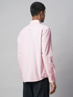 Men’s Cotton Regular Fit Pocket Shirt Pink