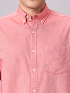 Men's Brick 100% Cotton Regular Fit Shirt