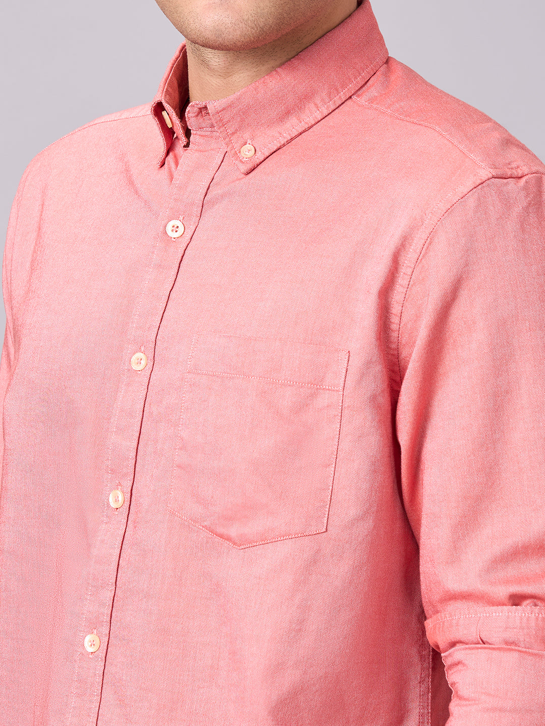 Men's Brick 100% Cotton Regular Fit Shirt
