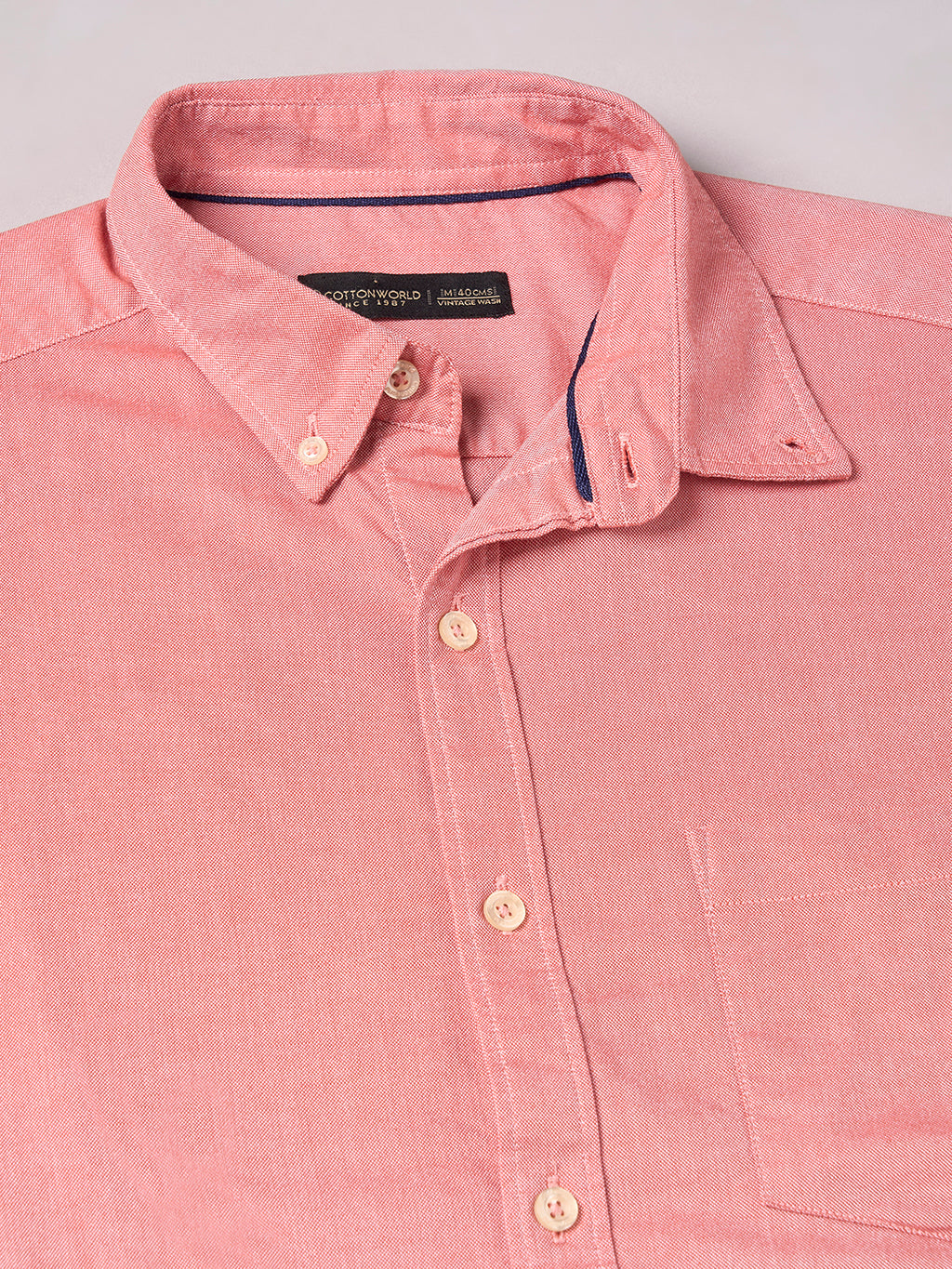 Men's Brick 100% Cotton Regular Fit Shirt