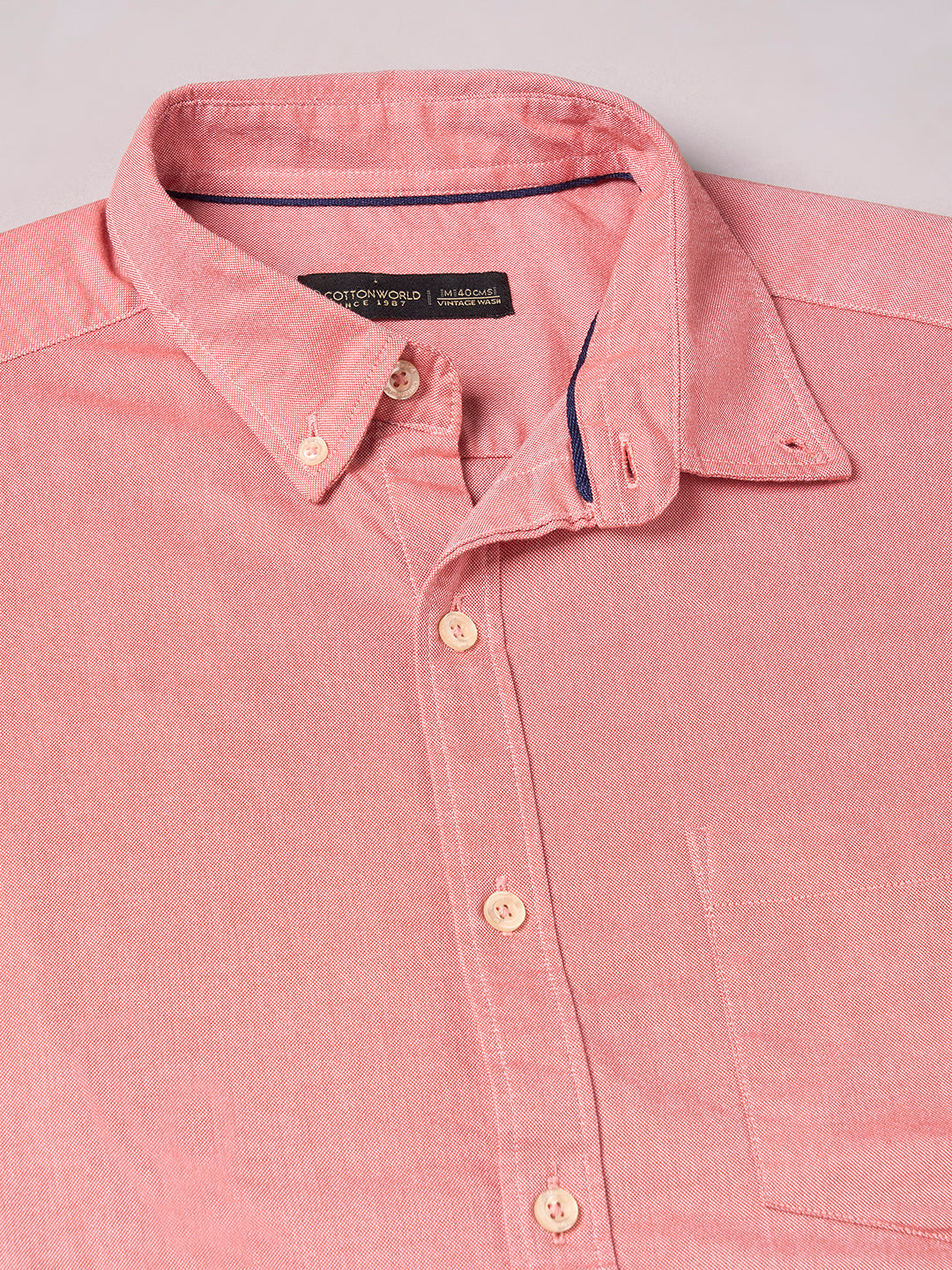 Men's Brick 100% Cotton Regular Fit Shirt