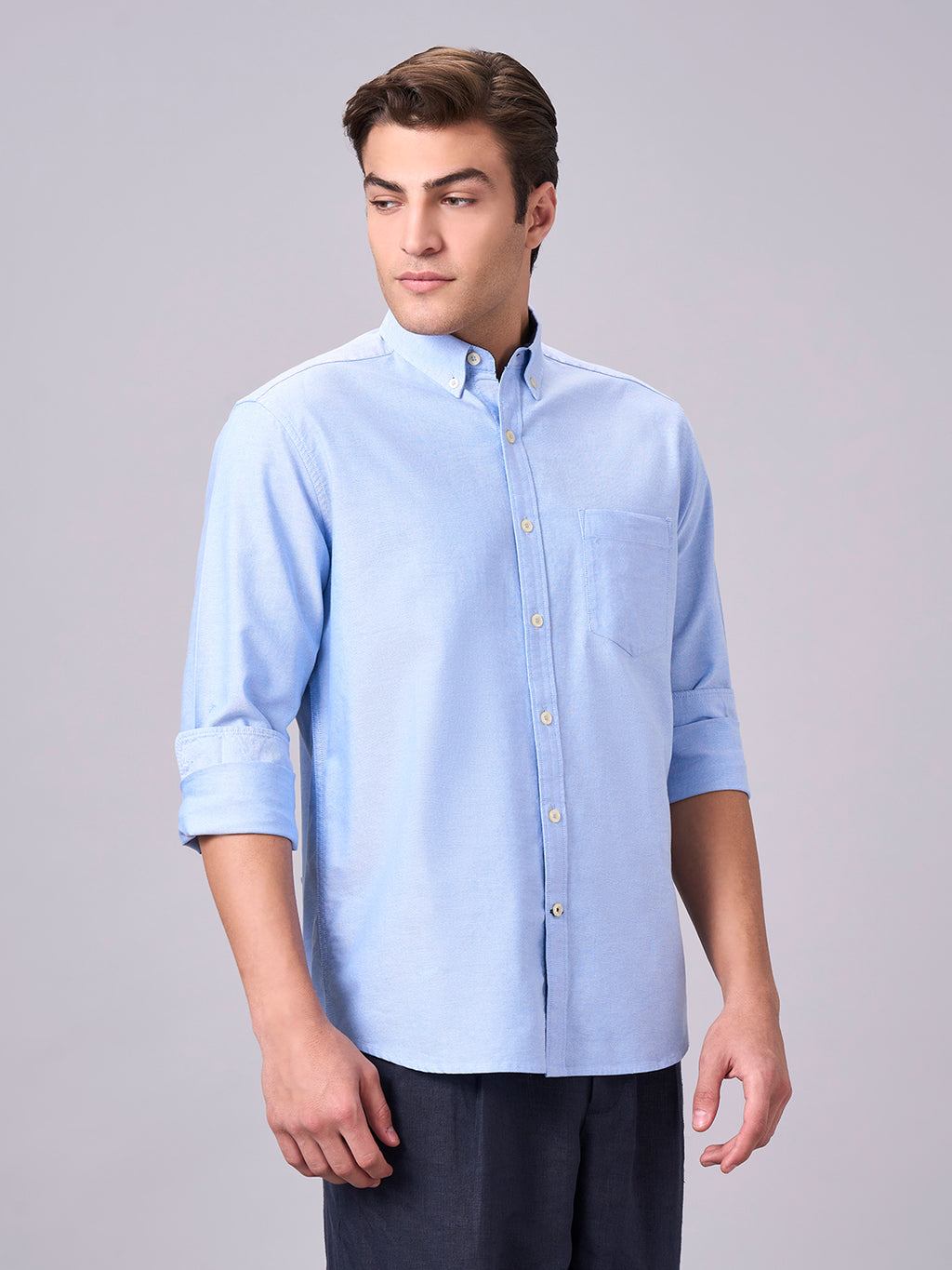 Men's Sky 100% Cotton Regular Fit Shirt