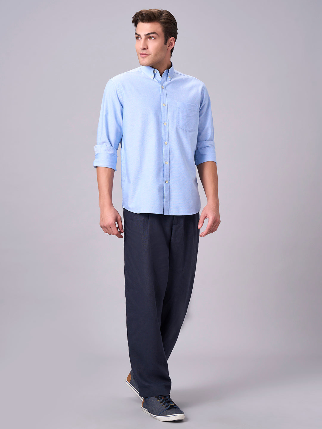 Men's Sky 100% Cotton Regular Fit Shirt