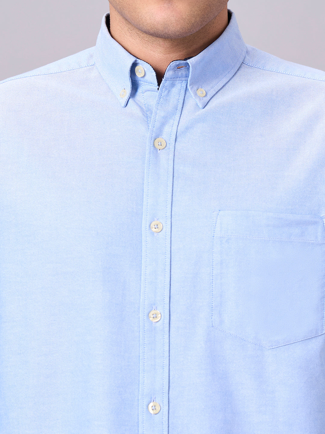 Men's Sky 100% Cotton Regular Fit Shirt