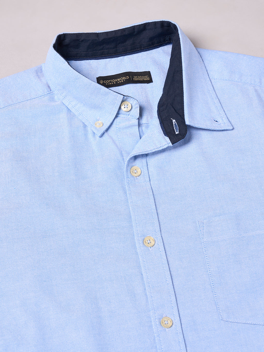 Men's Sky 100% Cotton Regular Fit Shirt