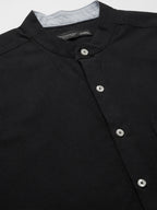 Men's Black 100% Cotton Regular Fit Shirt