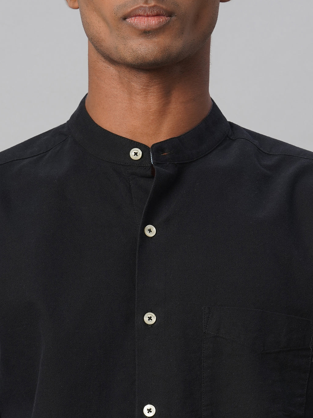 Men's Black 100% Cotton Regular Fit Shirt